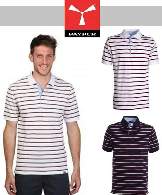 Polo estiva uomo manica corta rigata cotone regular Payper estate