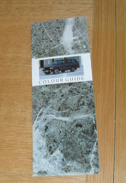 RANGE ROVER CLASSIC Colour Guide 1988-1989 - inc Vogue SE Turbo D £19. ...