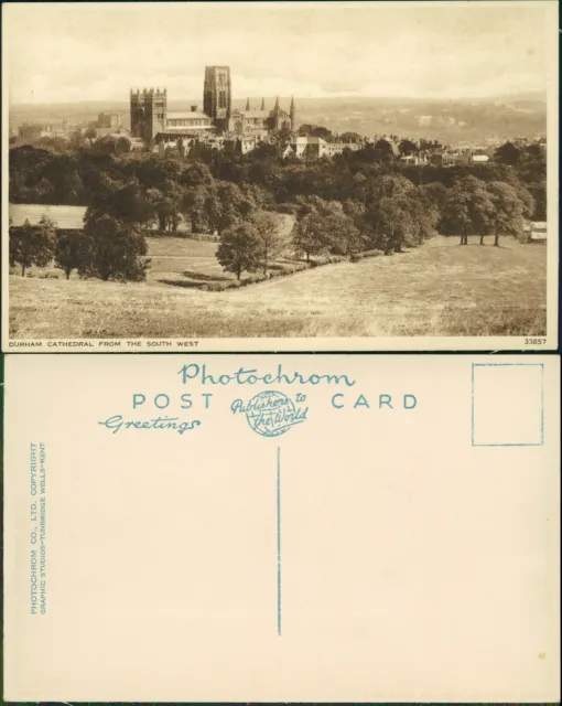 Durham Cathedral From South West 33857 Photochrom