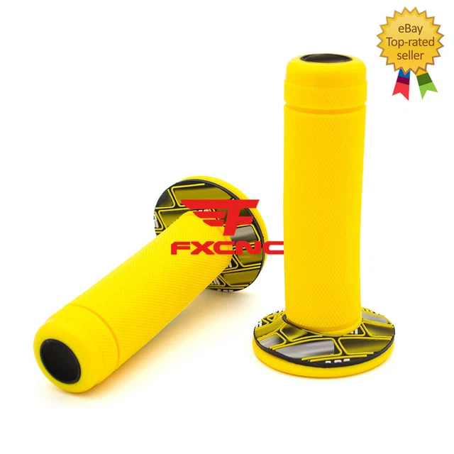 FXCNC Rubber Handle Bar Hand Grips Ends Grab For 7/8" 22mm Universal Handlebar