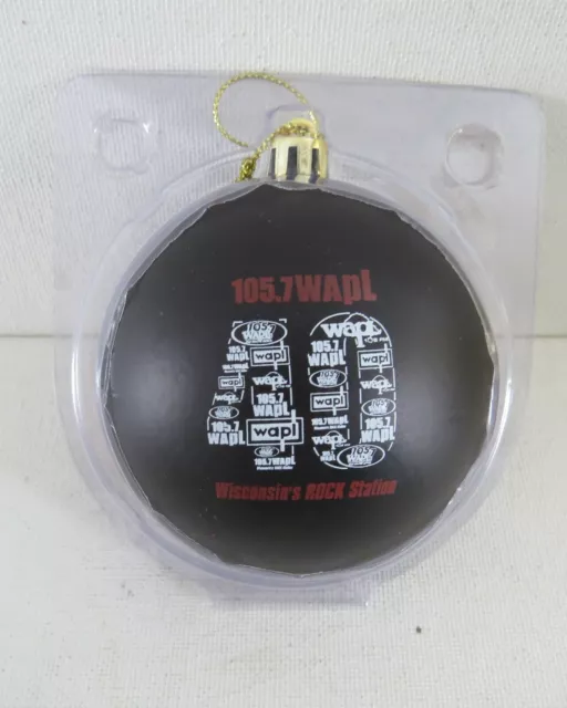 105.7 WAPL Wisconsin's ROCK Station Christmas Ornament bulb