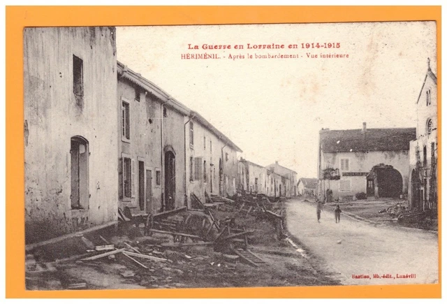 HERIMENIL (54) COMMERCE & VILLAS animée / Militaire posté à FORT RABOT en 1915