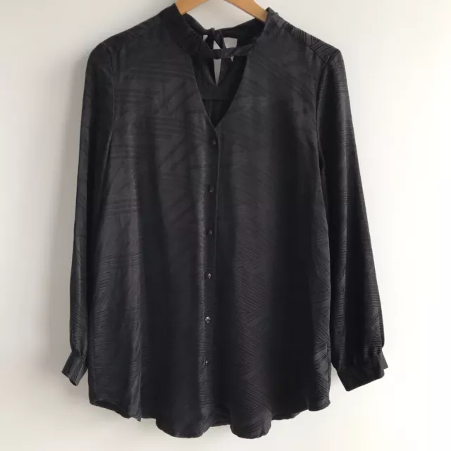 NWT Pea In A Pod Black Maternity Button Up Cora Nursing Shirt Size 8 Aus Made 3