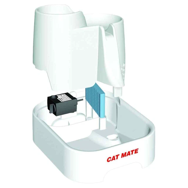 FLAMINGO Cat Mate Drinking Fountain 20.4x24.5x17.3cm 2L White VidaXL
