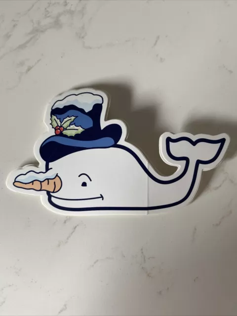 VINEYARD VINES Snowman Whale Sticker