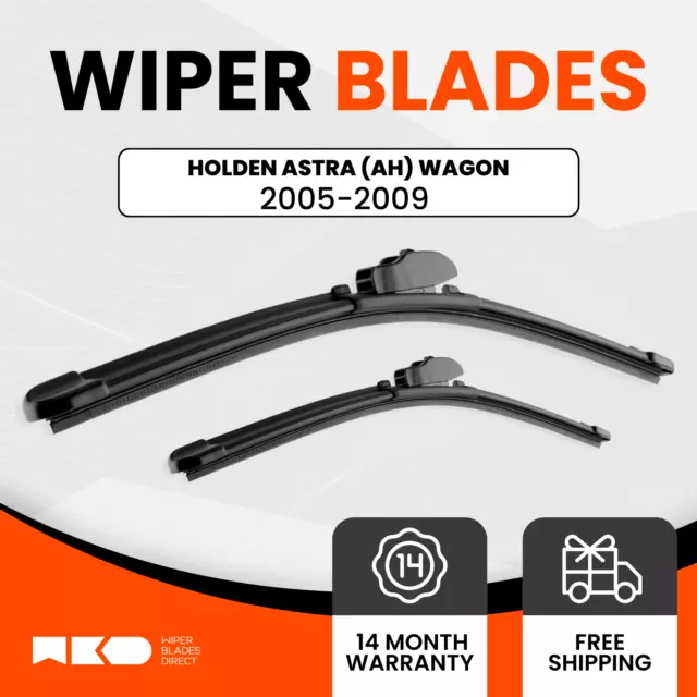 Premium Wiper Blades For Holden Astra 2005-2009 (AH) Station Wagon (Front Pair)