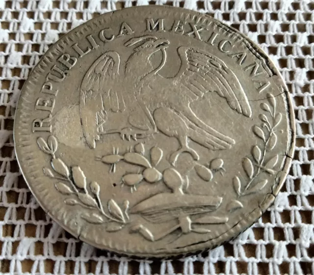 Mexico 8 Reales Go-PJ Silver Coin Minted in Guanajuato, Dated 1838