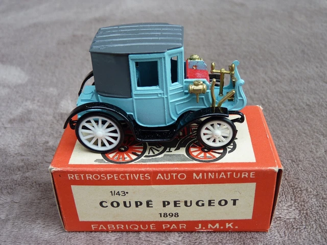 Miniature Rami JMK 1/43 – Peugeot Coupé 1898 – Boîte Plexiglas – Collection France