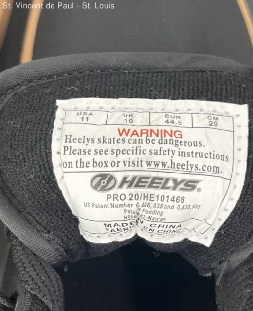 Heelys Launch Black Canvas Athletic Sneaker Shoe - w/ Accessories- Men's Size 11 3