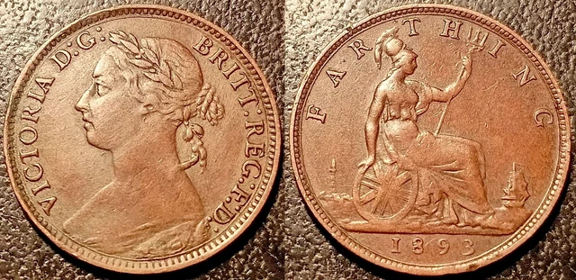 Royaume-Uni - Victoria - 1 farthing 1893 TTB ! KM#753