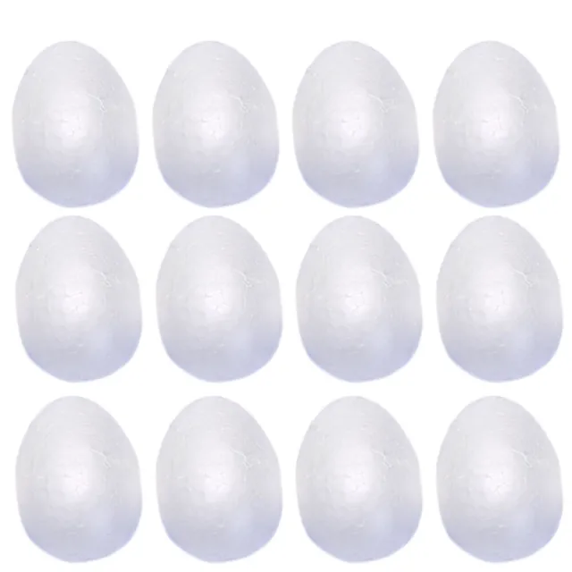 12 pz palline uova artigiane bianche graffiti ornamenti falsi