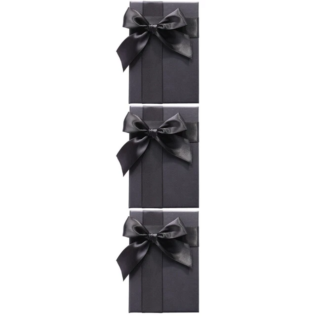 3 pezzi confezione regalo di Natale confezione regalo creativa valigia scatola di carta (nero