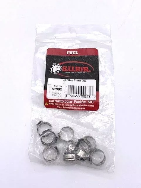 S.u.r. & R K2982 3/8" Fuel Line Clamps (10 Pack)