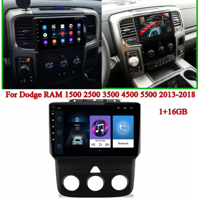 9'' Stereo Radio GPS Navi For 13-18 Dodge RAM 1500 2500 3500 4500 5500 Manual AC