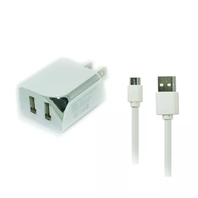 2.1A Wall AC Home Charger+USB Cable for Verizon LG Extravert VN271  Fathom VS750