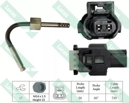 Abgas Temperatursensor Lucas LGS6011 Ersatz 007 153 91 28,71539128