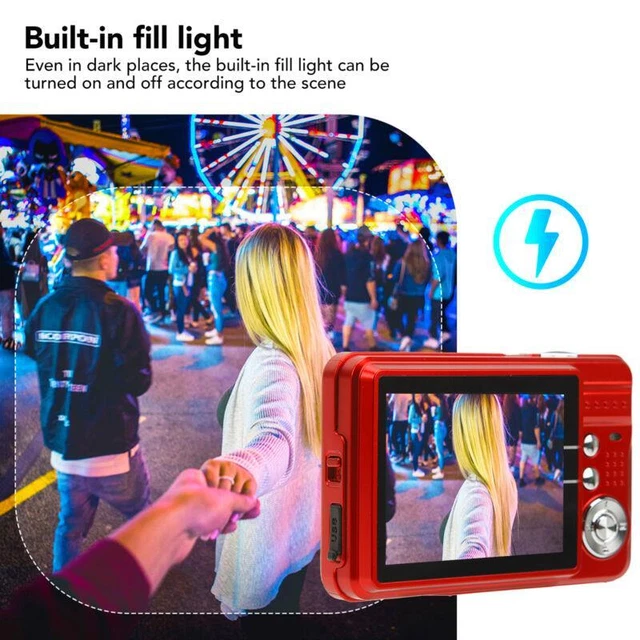 Professional 4K 48MP Digital Camera w/ Anti Shake 8X Zoom  2.7in Screen