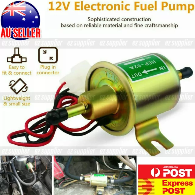 12V Petrol Diesel Gas 4-7PSI Fuel Pump Universal Electric Pump HEP02A HOT