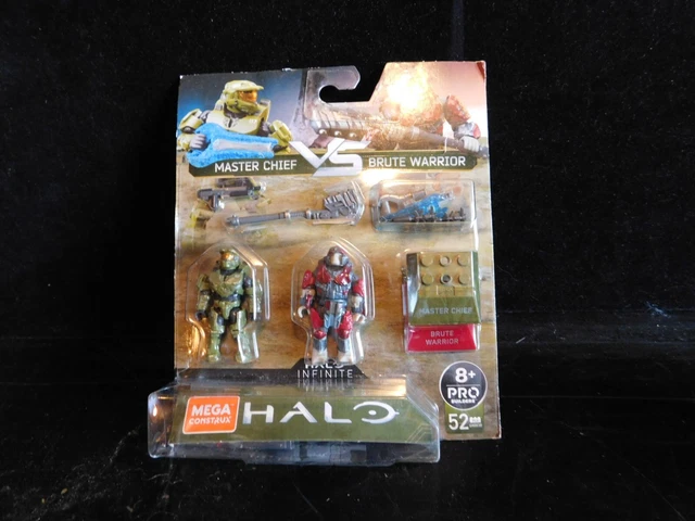 MEGA CONSTRUX HALO Infinite Master Chief vs Brute Warrior 2 Figure Pack ...