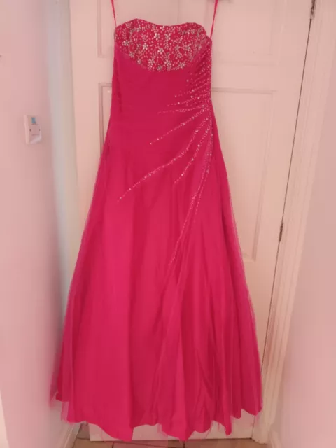 UK 12 YZ0013 Stunning Evening Ball Gown Prom Occasion Dress Formal