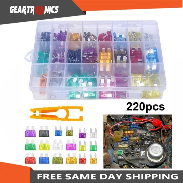 220X Car Blade Fuse Assortment Assorted Kit Blade Auto Truck Automotive Parts US