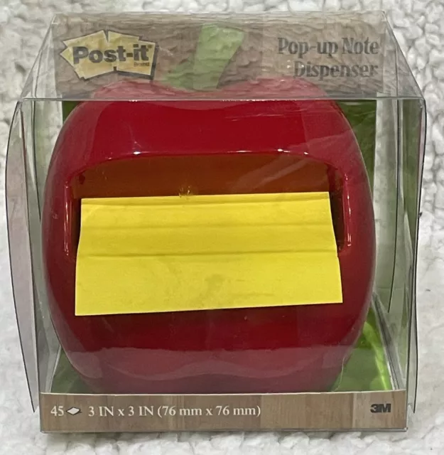 3M Post it Pop up Notes Dispenser Weighted Red Apple for 3 x 3 Inch Note Pads