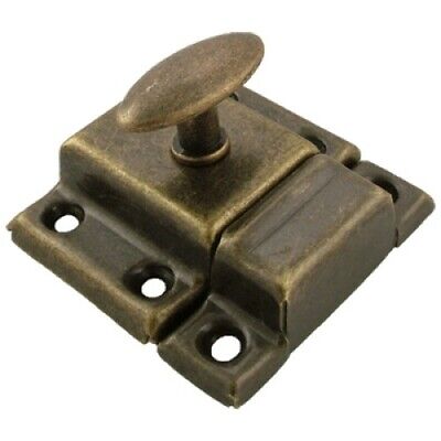 Antique Brass Small Stamped Cabinet Latch - Antique Reproduction 6pc/pack