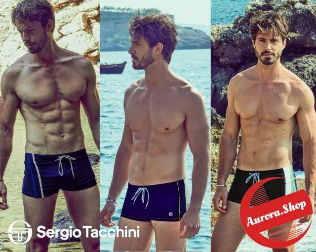 Costume da bagno uomo  Boxer SERGIO TACCHINI mare piscina NUOTO parigamba lycra