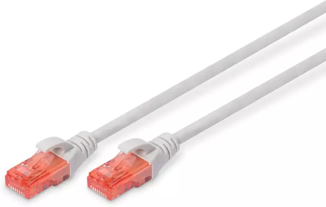 DIGITUS CAT 6 U-UTP Patch Cable, 2M, Cavo Di Rete LAN DSL Ethernet, PVC, CCA, AW