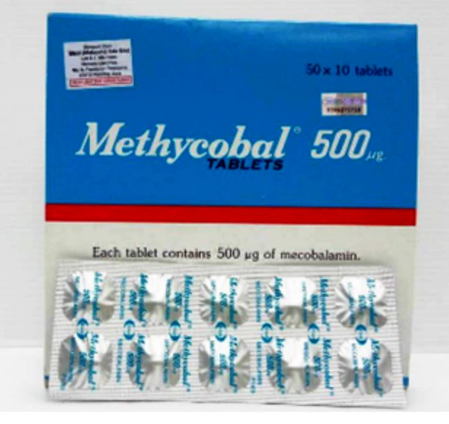METHYCOBAL VITAMIN B12 Mecobalamin 500mcg 50strips, Reduce Nerve Pain