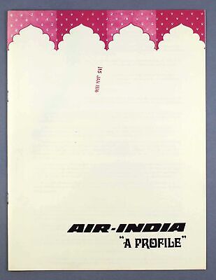 Air India - A Profile Vintage Airline Brochure 1975 Ai