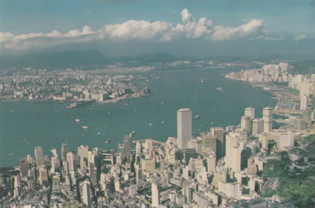 Hong Kong and Kowloon from the Peak China - CONTINENTAL SIZE Postcard Unused