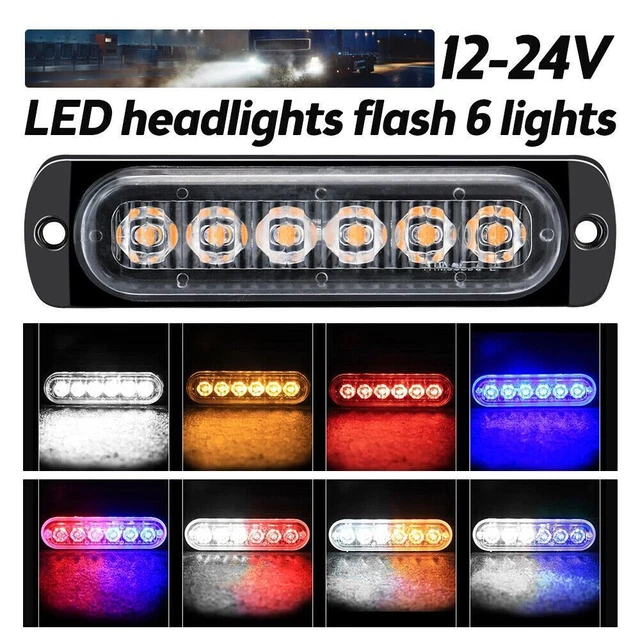 Lampada faro camion strobo griglia lampeggiante luce indicatore laterale LED