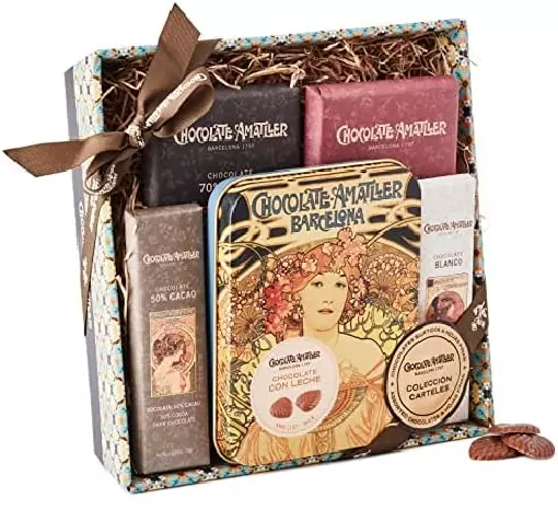 Chocolate Amatller Regalo (Caja Regalo de Chocolates Carteles 266gr) Variado