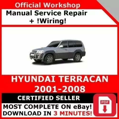 Factory Workshop Service Repair Manual Hyundai Terracan 2001-2008 +Wiring