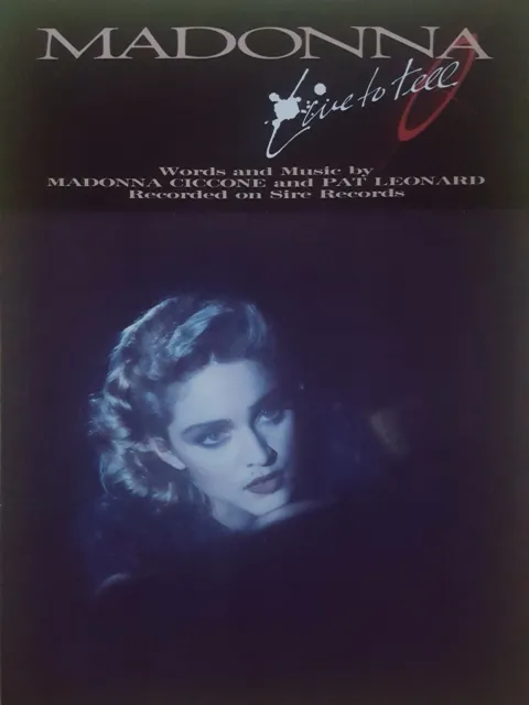 Madonna: Live To Tell (Piano/Vocal/Guitar Sheet) - RARE, MINT CONDITION!