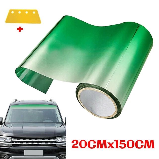 Pellicola ombreggiante visiera solare verde adatta universale 150 cm per parabrezza anteriore auto