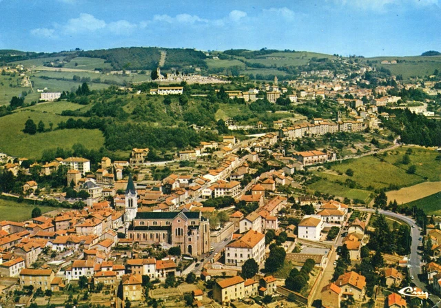 CARTE THIZY LES BOURGS Vue générale aérienne de Bourg de Thizy EUR 5,00 ...