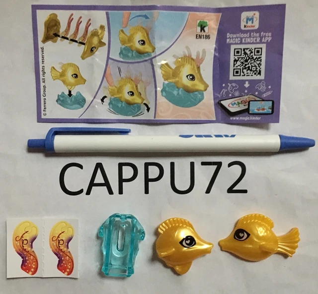 Poisson Jaune + Bpz EN186. (Poissons) -kinder Surprise Youmitik 2018/2019