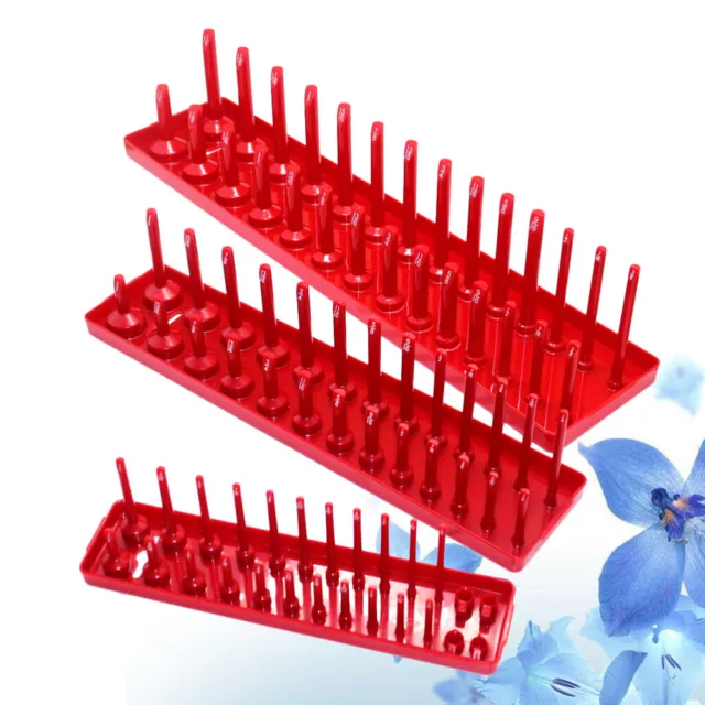 3 piezas soporte de enchufe rojo bandeja de almacenamiento para enchufes de barra alta