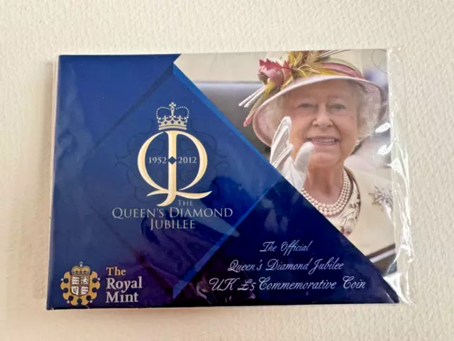 Royal Mint 2012 Queen Elizabeth II Diamond Jubilee UK £5 Coin Sealed Unopened