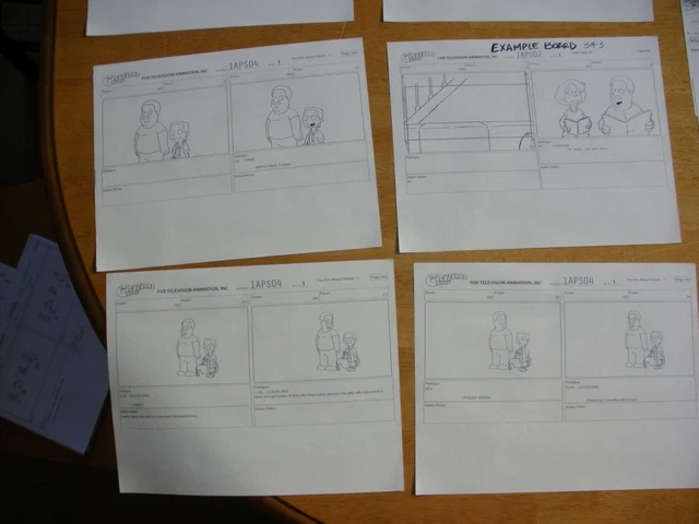 THE CLEVELAND SHOW Fox Animation scripted animator sheets lot of 16 1a ...