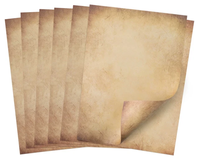 Carta Da Lettere Elegante Motivo Pergamena - Paper-Media DIN A4 50 Fogli 90g/m² - Foto 2