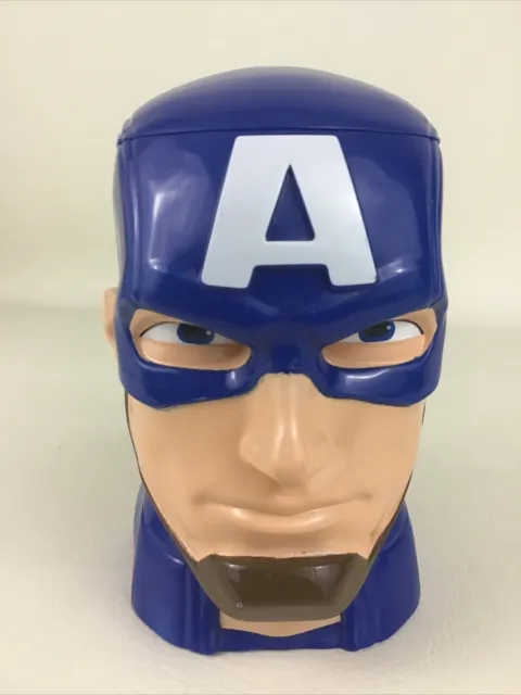 Marvel Universe Live Captain America Souvenir Flip Top Mug Cup Super Hero Head