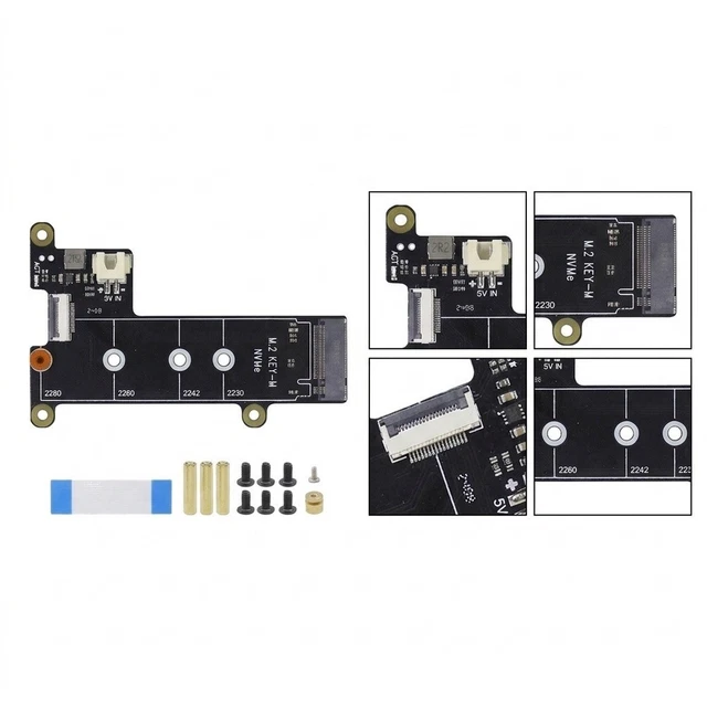 Raspberry Pi Shipping FOR RASPBERRY PI 5 X1001 M2 for nvme SSD Expansion Board Interface ...