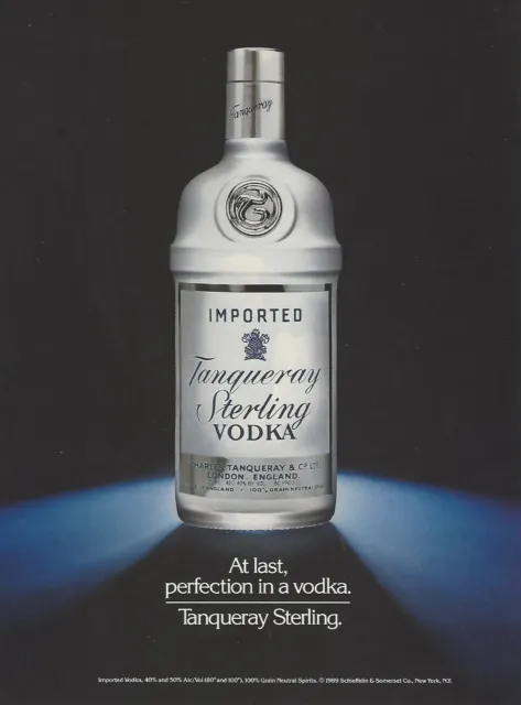 1989 Tanqueray Sterling Vodka vintage Print Ad Advertisement