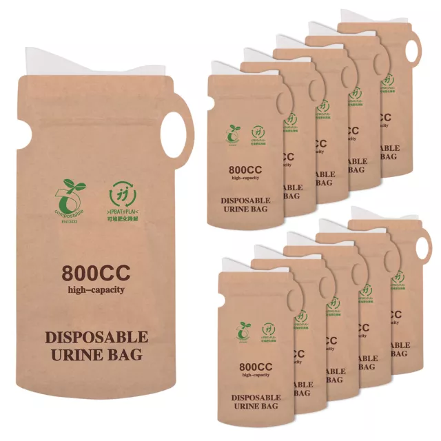 10pcs  Disposable Urinal Bags Car Vomit Bag 800cc Camping Pee Bags Y3Y9