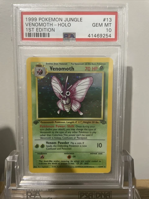 1999 Pokemon Jungle Venomoth #13 1st Edition Holo PSA 10 GEM MINT