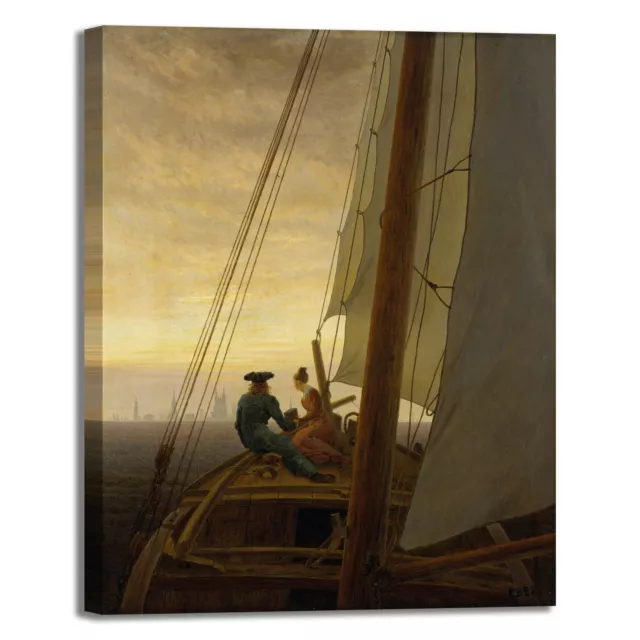 Caspar sulla barca a vela design quadro stampa tela dipinto telaio arredo casa