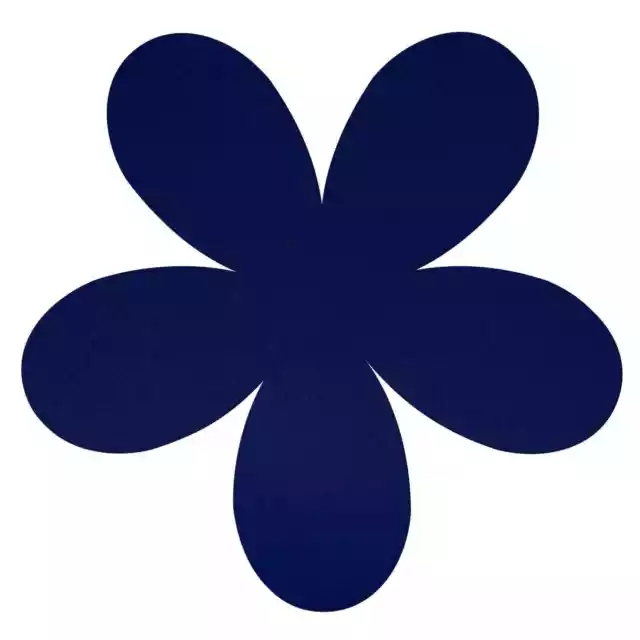 Plumeria de fieltro azul - decoración manualidades 3-60 cm